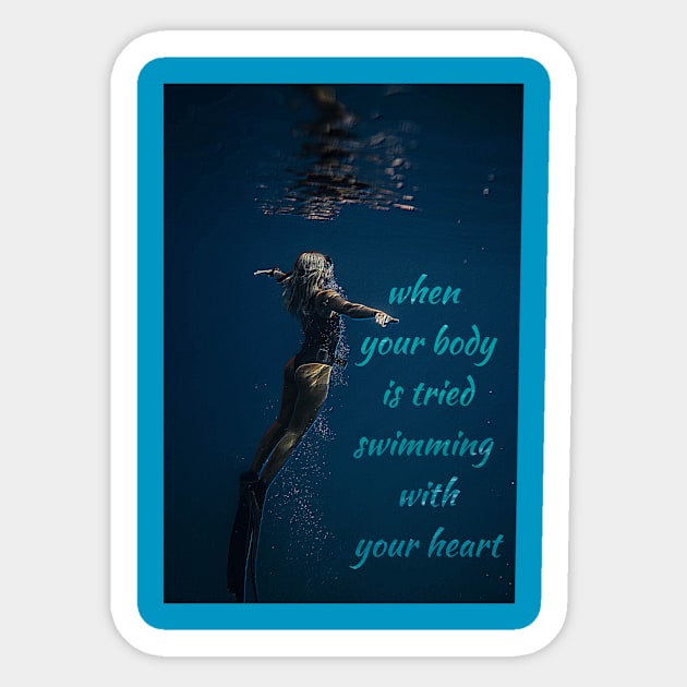 Love swimming Sticker by JNS Art